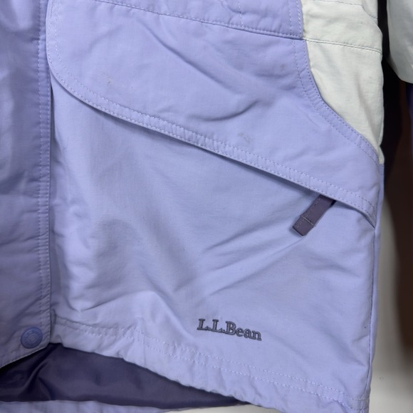 Vintage LL BEAN 3-in-1 Hooded Winter Coat Jacket Purple Fleece Lined Women's S - Picture 3 of 16